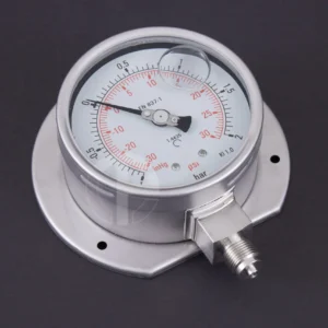 4″ Stainless Steel Pressure Gauge -1 bar to +2 bar | Bottom Entry 3/8 BSP EN 837‑1